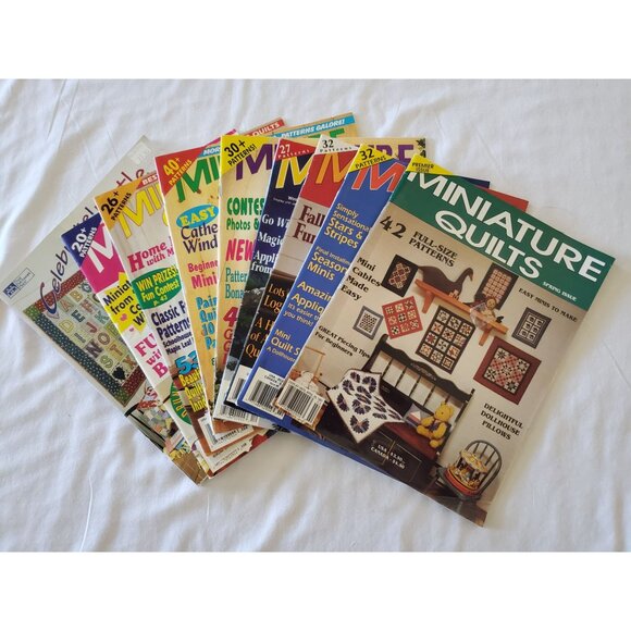 Miniature Quilts Pattern Magazines 9 Vintage 90s Lot Including Premier Issue - Picture 3 of 6